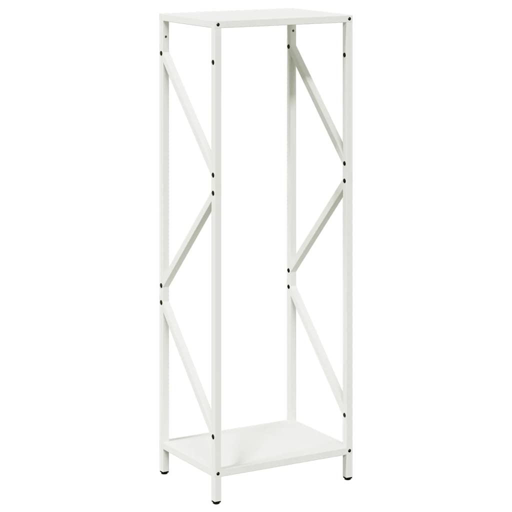 brændestativ 34x25x100 cm koldvalset stål hvid