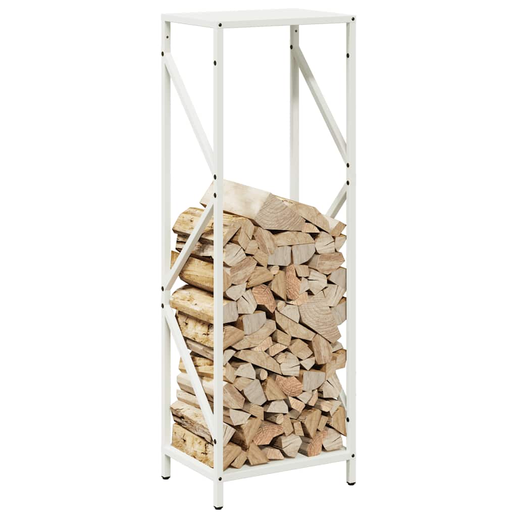 brændestativ 34x25x100 cm koldvalset stål hvid
