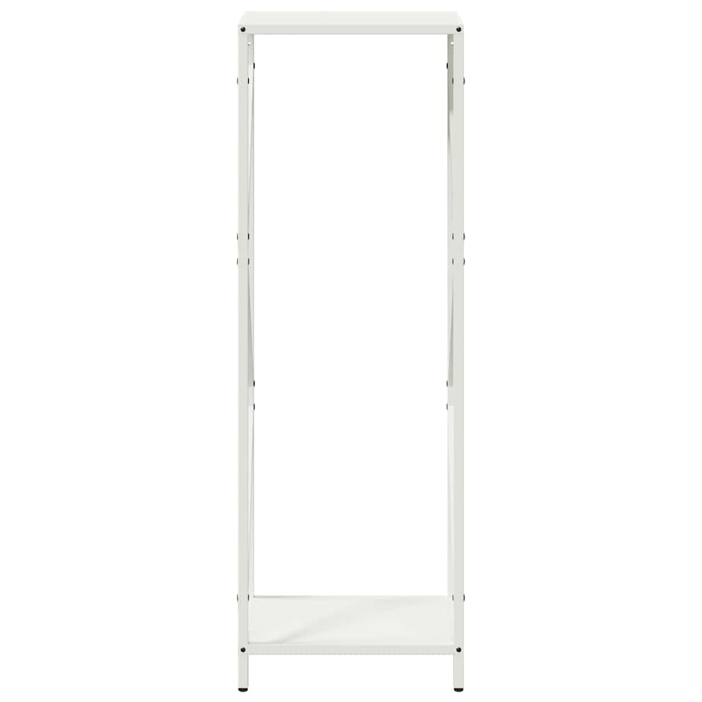 brændestativ 34x25x100 cm koldvalset stål hvid