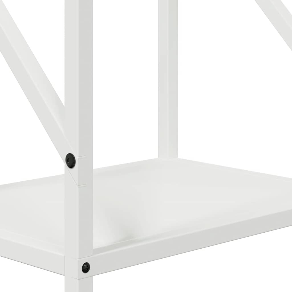 brændestativ 34x25x100 cm koldvalset stål hvid