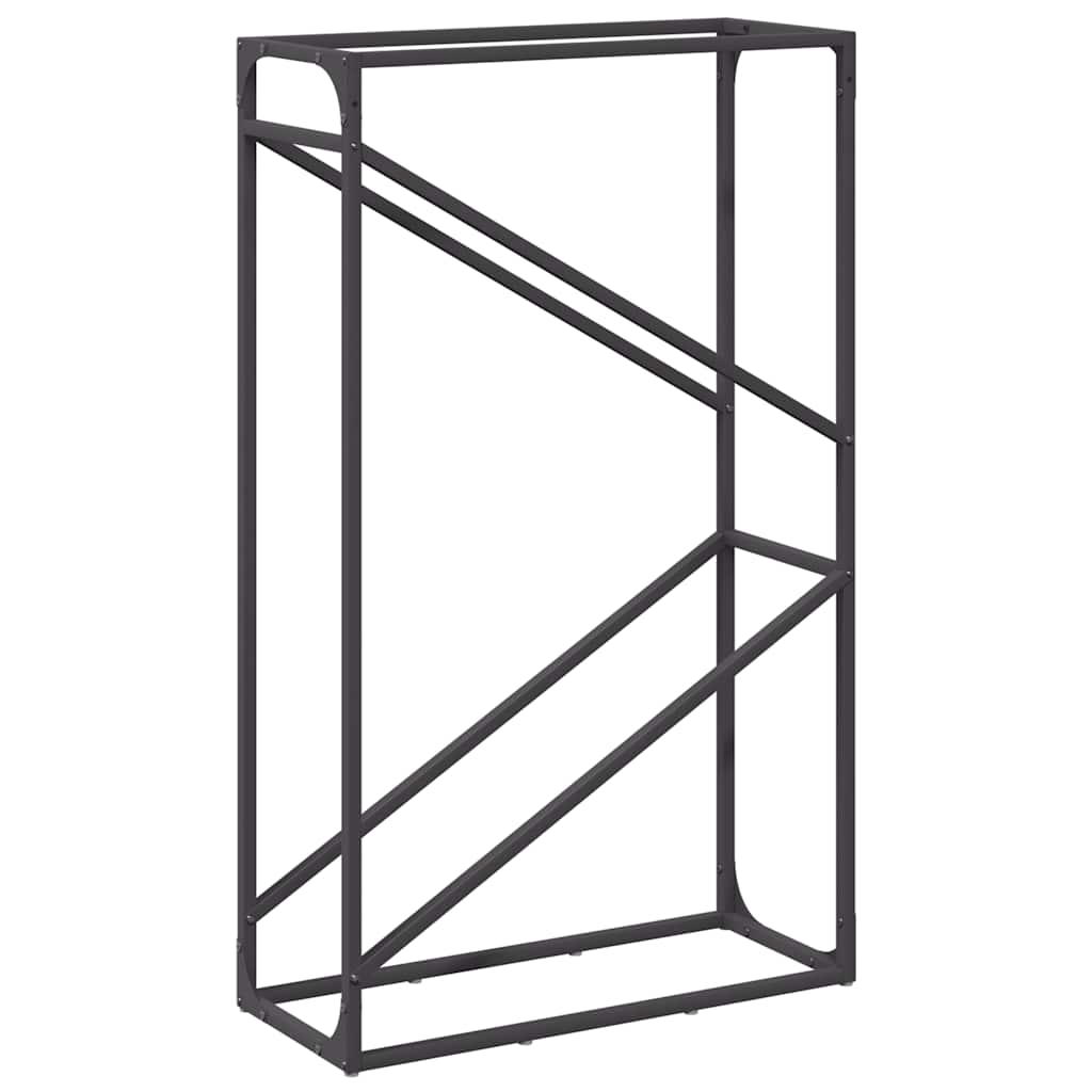 brændestativ 60x25x100 cm koldvalset stål sort
