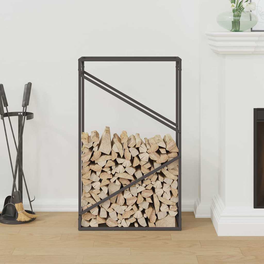 brændestativ 60x25x100 cm koldvalset stål sort