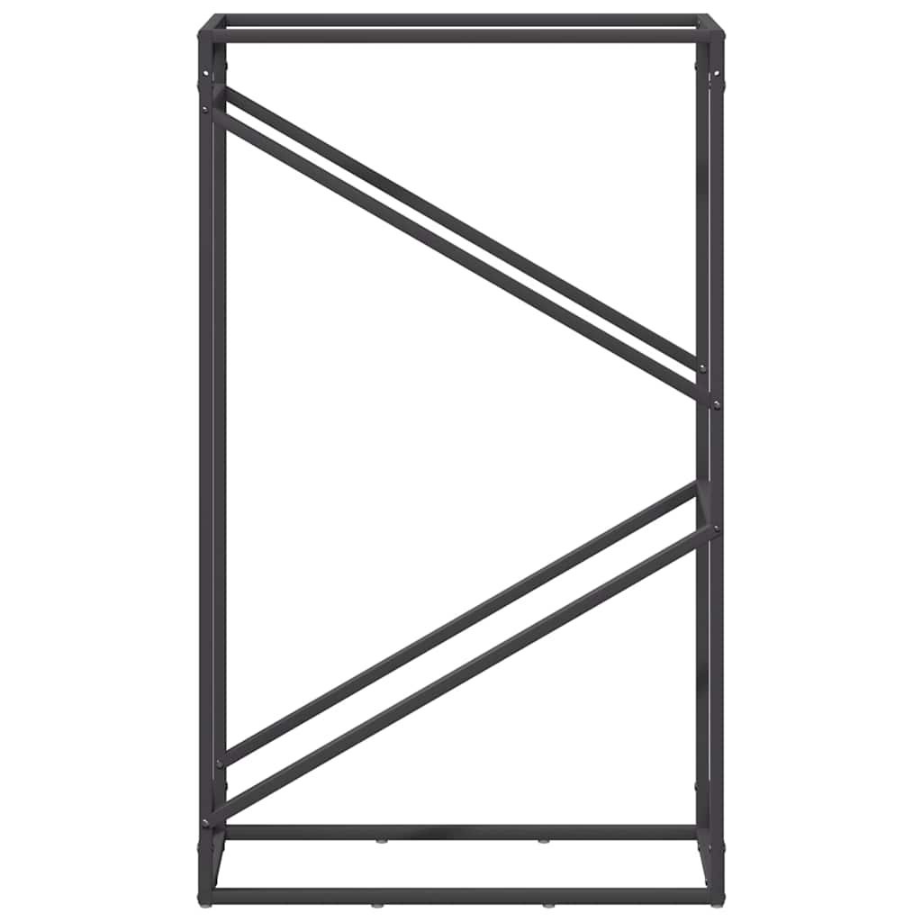 brændestativ 60x25x100 cm koldvalset stål sort