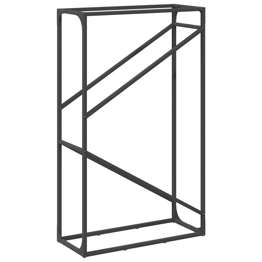 brændestativ 60x25x100 cm koldvalset stål sort
