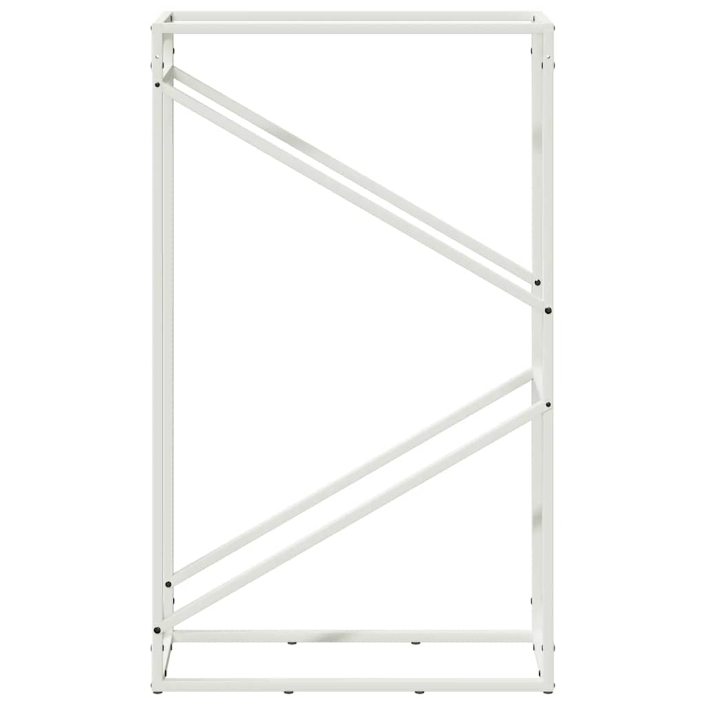 brændestativ 60x25x100 cm koldvalset stål hvid