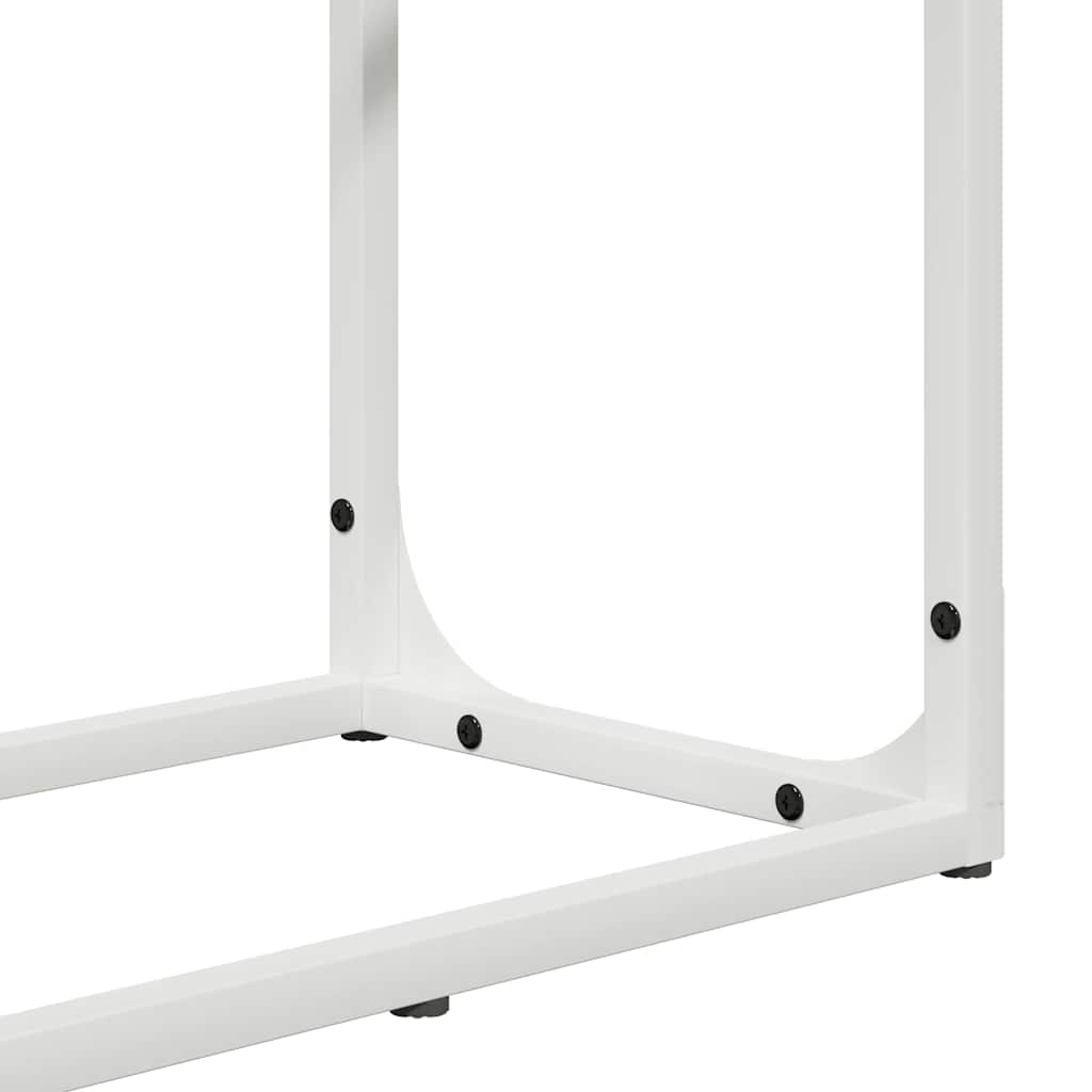 brændestativ 60x25x100 cm koldvalset stål hvid