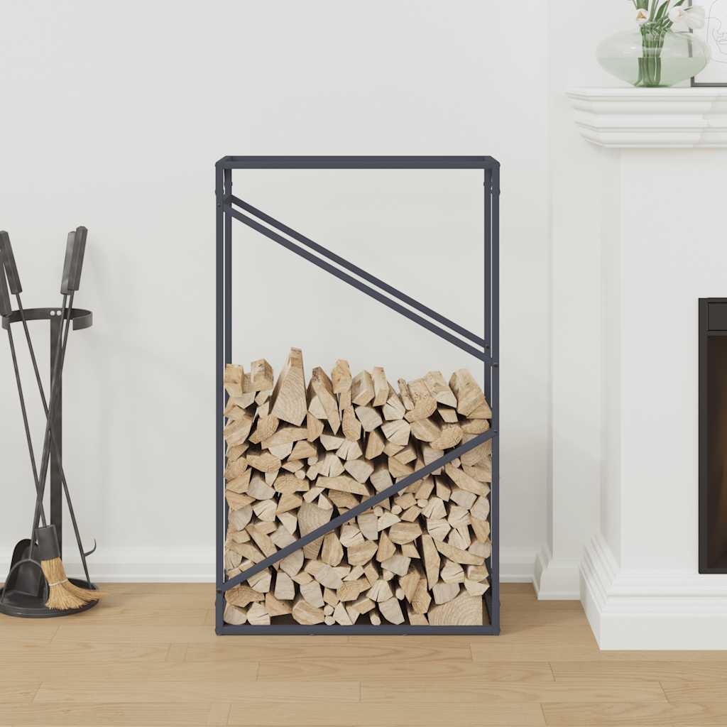 brændestativ 60x25x100 cm koldvalset stål antracitgrå