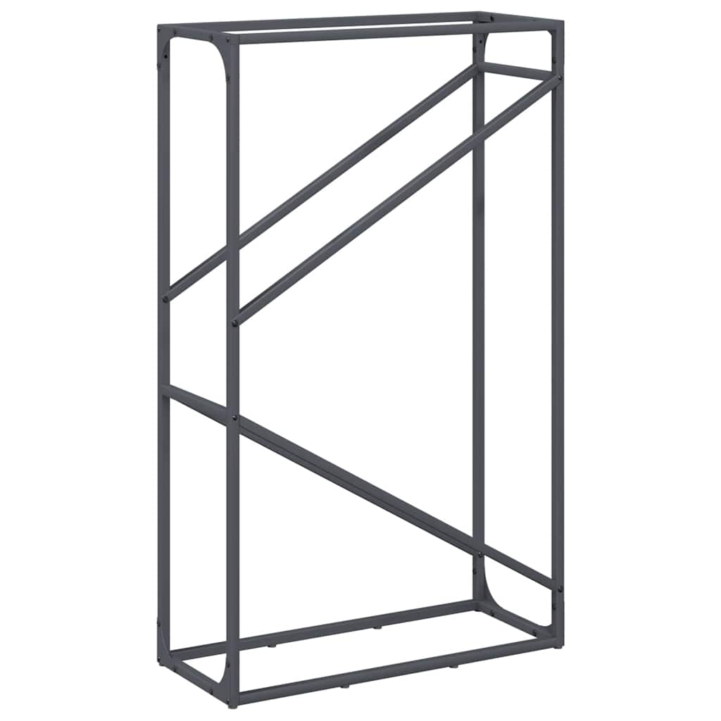brændestativ 60x25x100 cm koldvalset stål antracitgrå