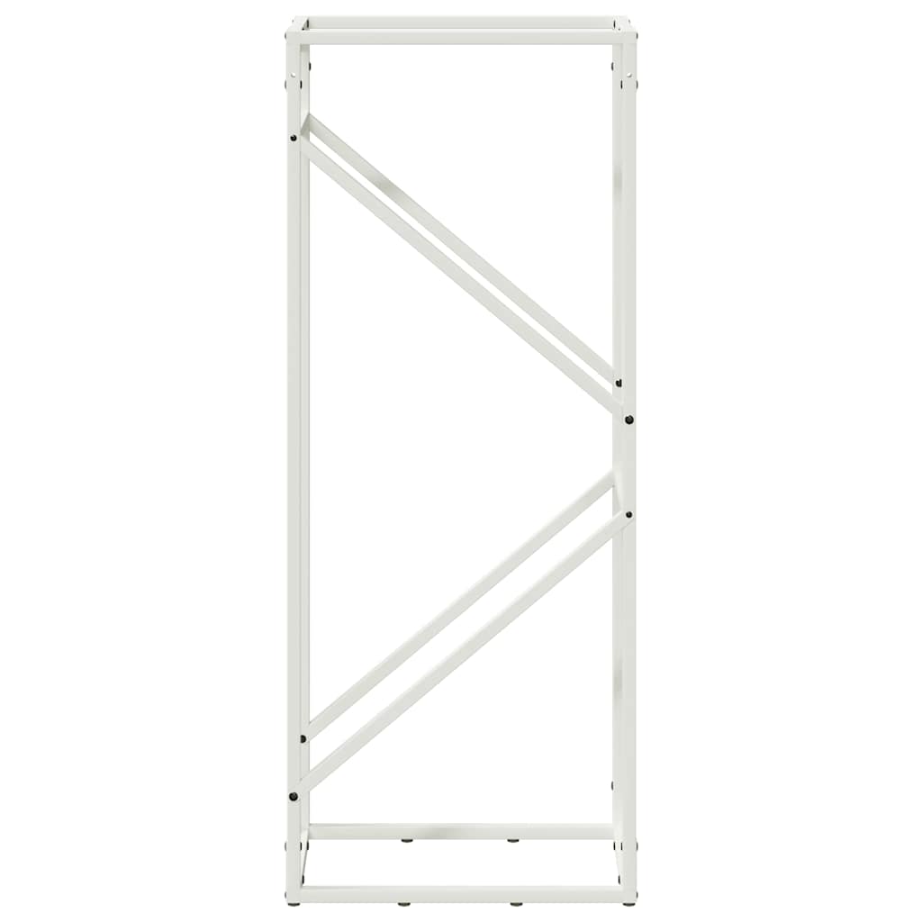 brændestativ 40x25x100 cm koldvalset stål hvid