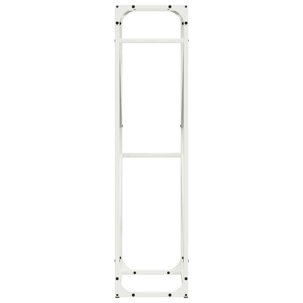 brændestativ 40x25x100 cm koldvalset stål hvid