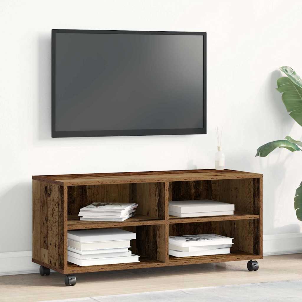 TV-skab 90 x 35 x 40.5 cm Brun Konstrueret træ