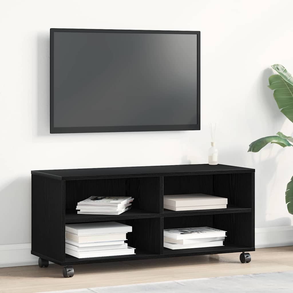 TV-skab 90 x 35 x 40.5 cm Sort Konstrueret træ