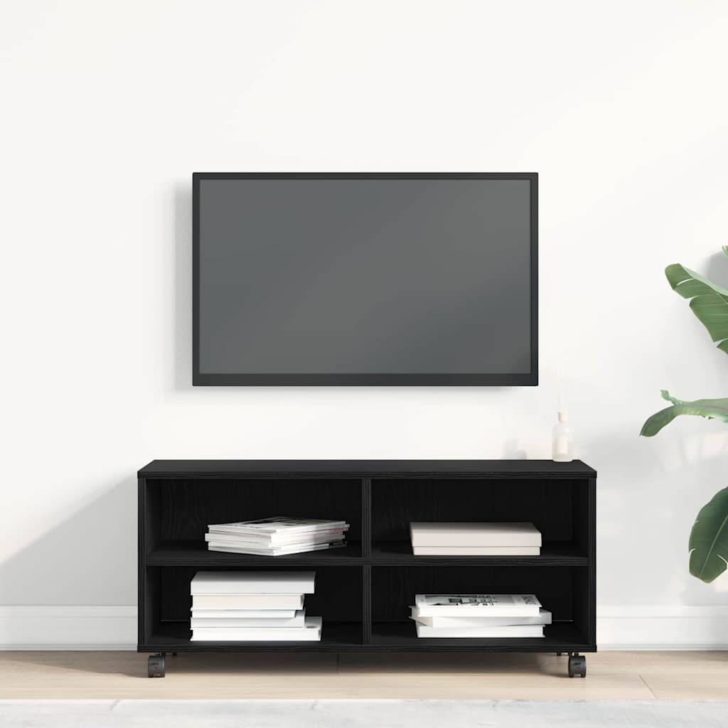 TV-skab 90 x 35 x 40.5 cm Sort Konstrueret træ