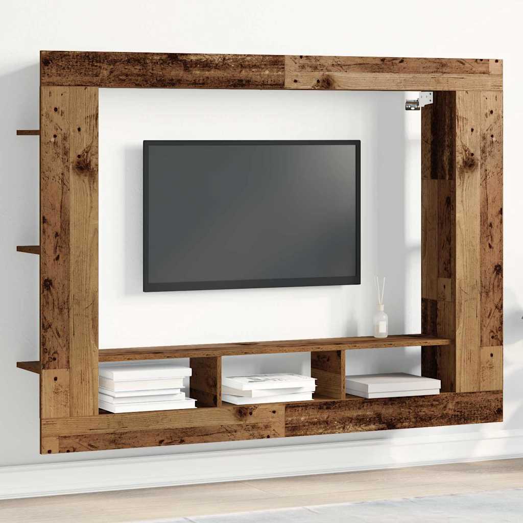 TV-skab 152 x 22 x 113 cm Gammelt træ Konstrueret træ