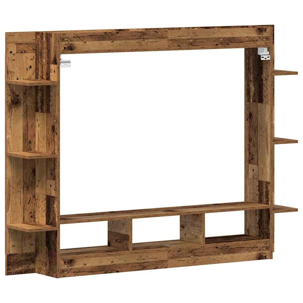 TV-skab 152 x 22 x 113 cm Gammelt træ Konstrueret træ