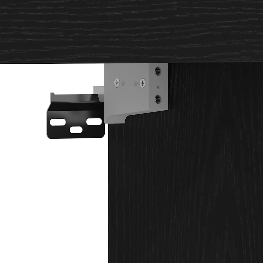 TV-skab 152 x 22 x 113 cm Sort eg Konstrueret træ