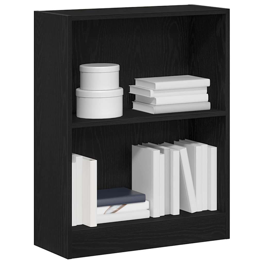 Bogskab 60 x 24 x 76 cm Konstrueret træ Sort eg