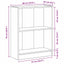 Bogskab 60 x 24 x 76 cm Konstrueret træ Sort eg