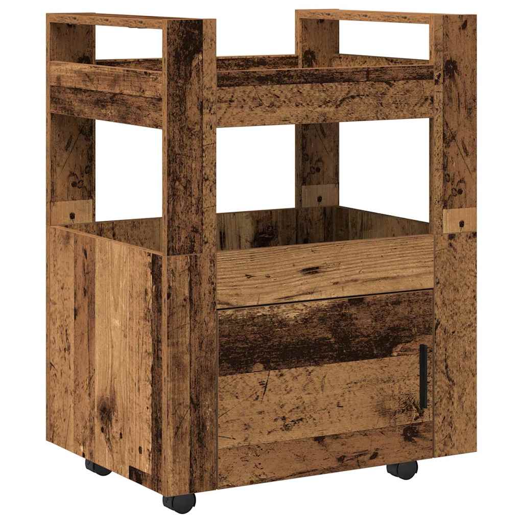 Køkkenvogn Gammelt træ 60 x 45 x 80 cm Konstrueret træ