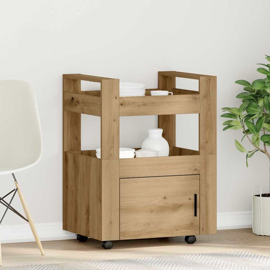 Køkkenvogn artisan eg 60 x 45 x 80 cm Konstrueret træ