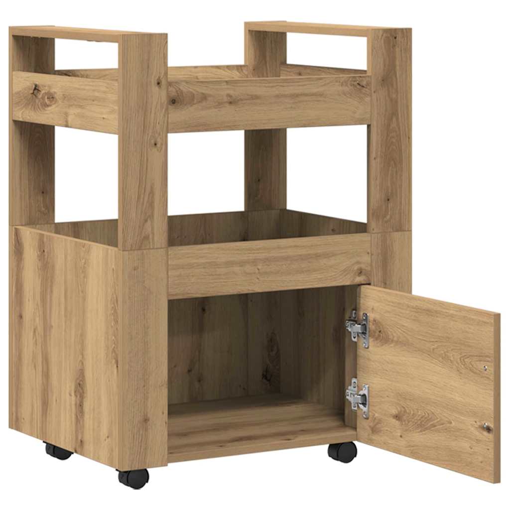 Køkkenvogn artisan eg 60 x 45 x 80 cm Konstrueret træ