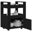 Køkkenvogn Sort eg 60 x 45 x 80 cm Konstrueret træ