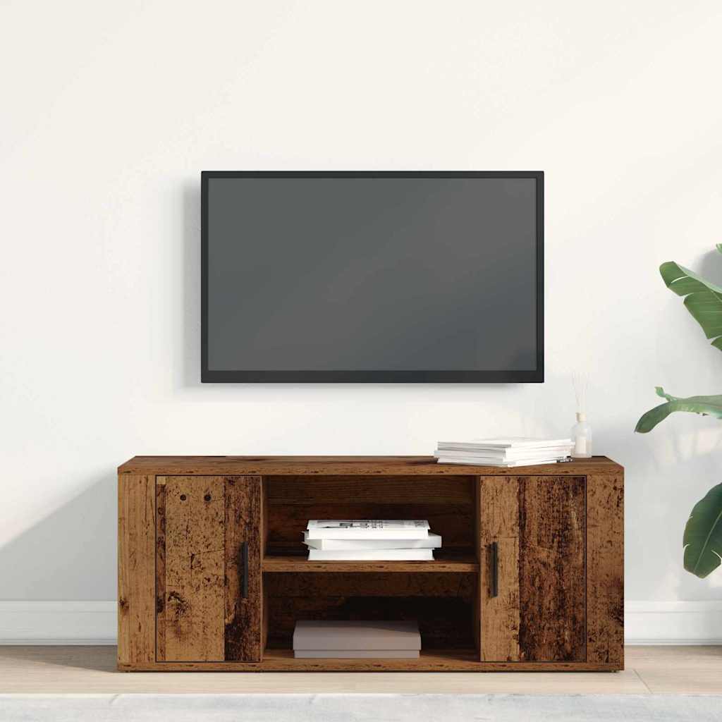 TV-skab 100 x 35 x 40 cm Gammelt træ Konstrueret træ