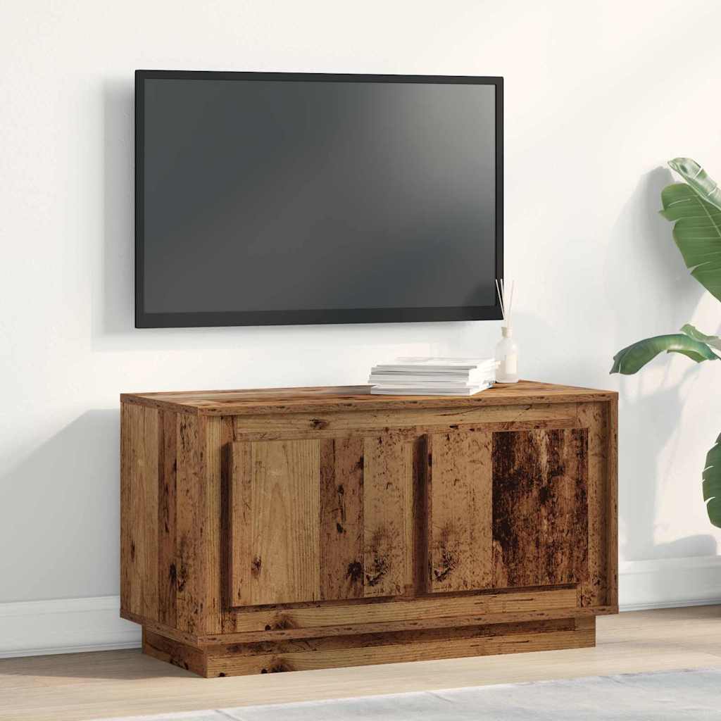 TV-skab 80 x 35 x 45 cm Gammelt træ Konstrueret træ