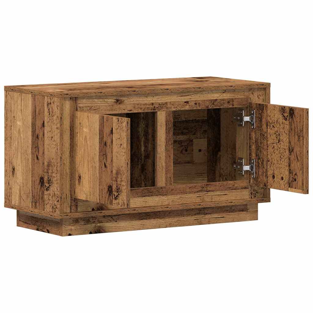 TV-skab 80 x 35 x 45 cm Gammelt træ Konstrueret træ
