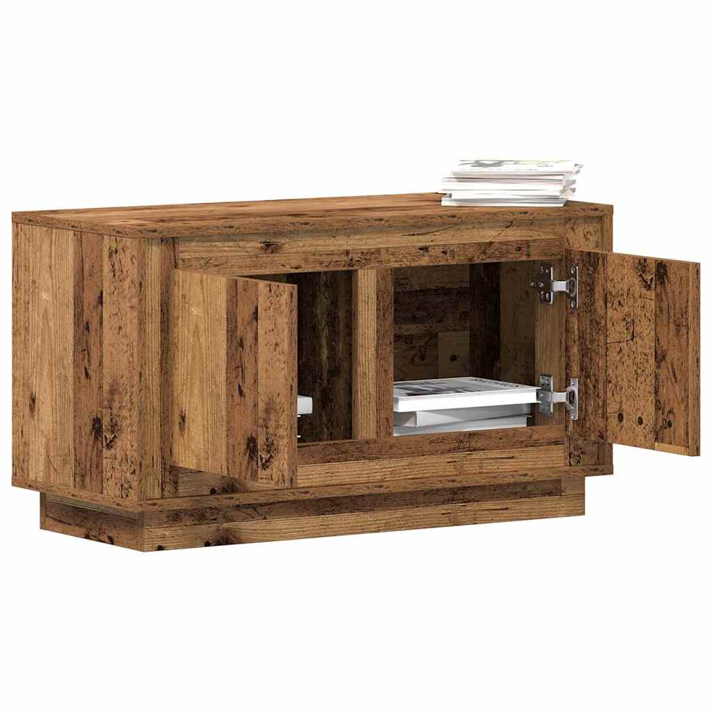 TV-skab 80 x 35 x 45 cm Gammelt træ Konstrueret træ