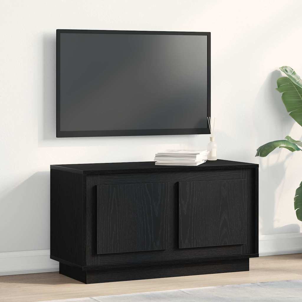 TV-skab 80 x 35 x 45 cm Sort eg Konstrueret træ