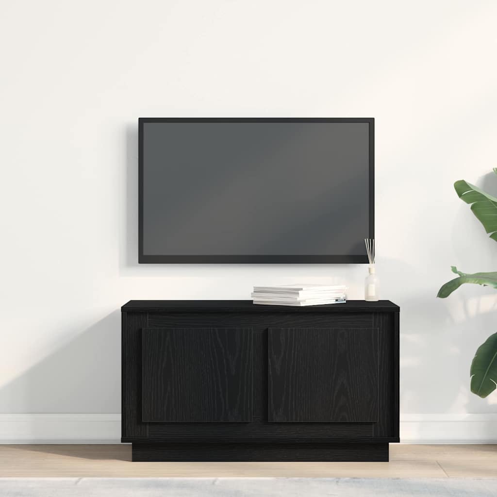 TV-skab 80 x 35 x 45 cm Sort eg Konstrueret træ