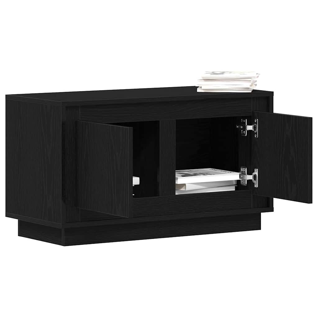 TV-skab 80 x 35 x 45 cm Sort eg Konstrueret træ