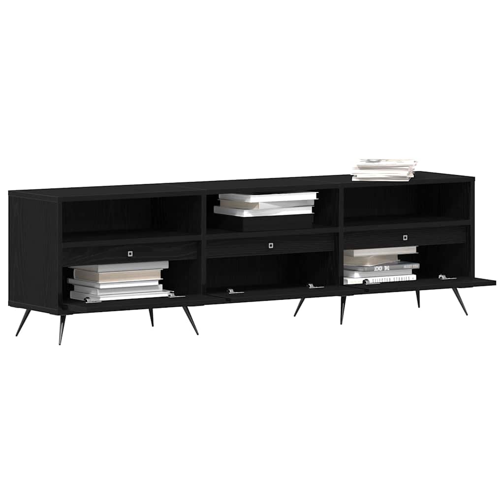 TV-skab 150 x 30 x 44,5 cm Sort eg Konstrueret træ