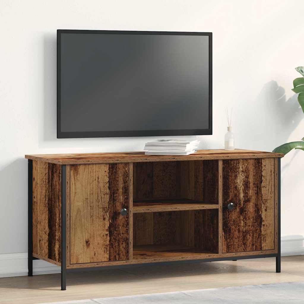 TV-skab 100 x 40 x 50 cm Gammelt træ Konstrueret træ