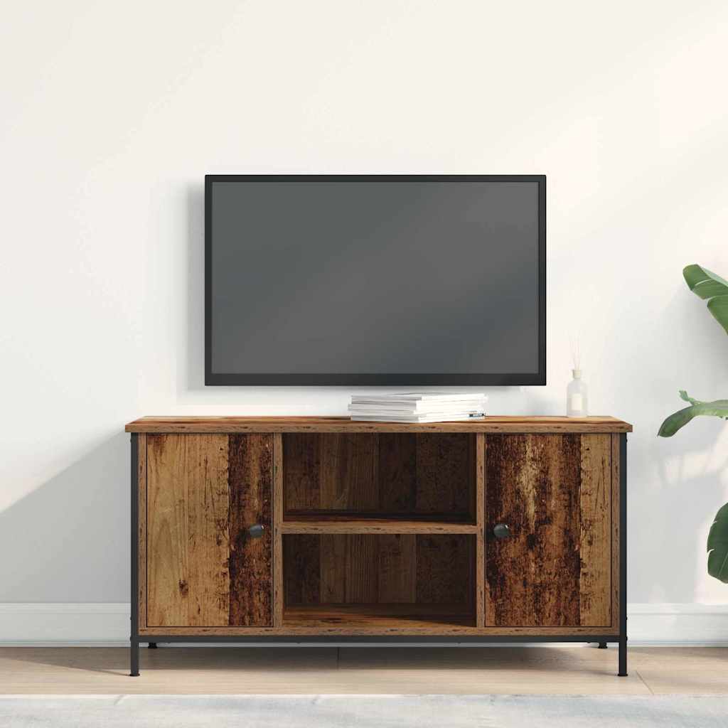 TV-skab 100 x 40 x 50 cm Gammelt træ Konstrueret træ