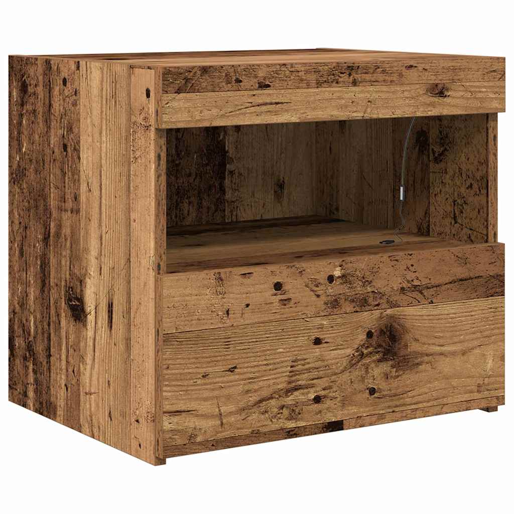Natskab 2 stk. Gammelt træ 50 x 40 x 45 cm Konstrueret træ