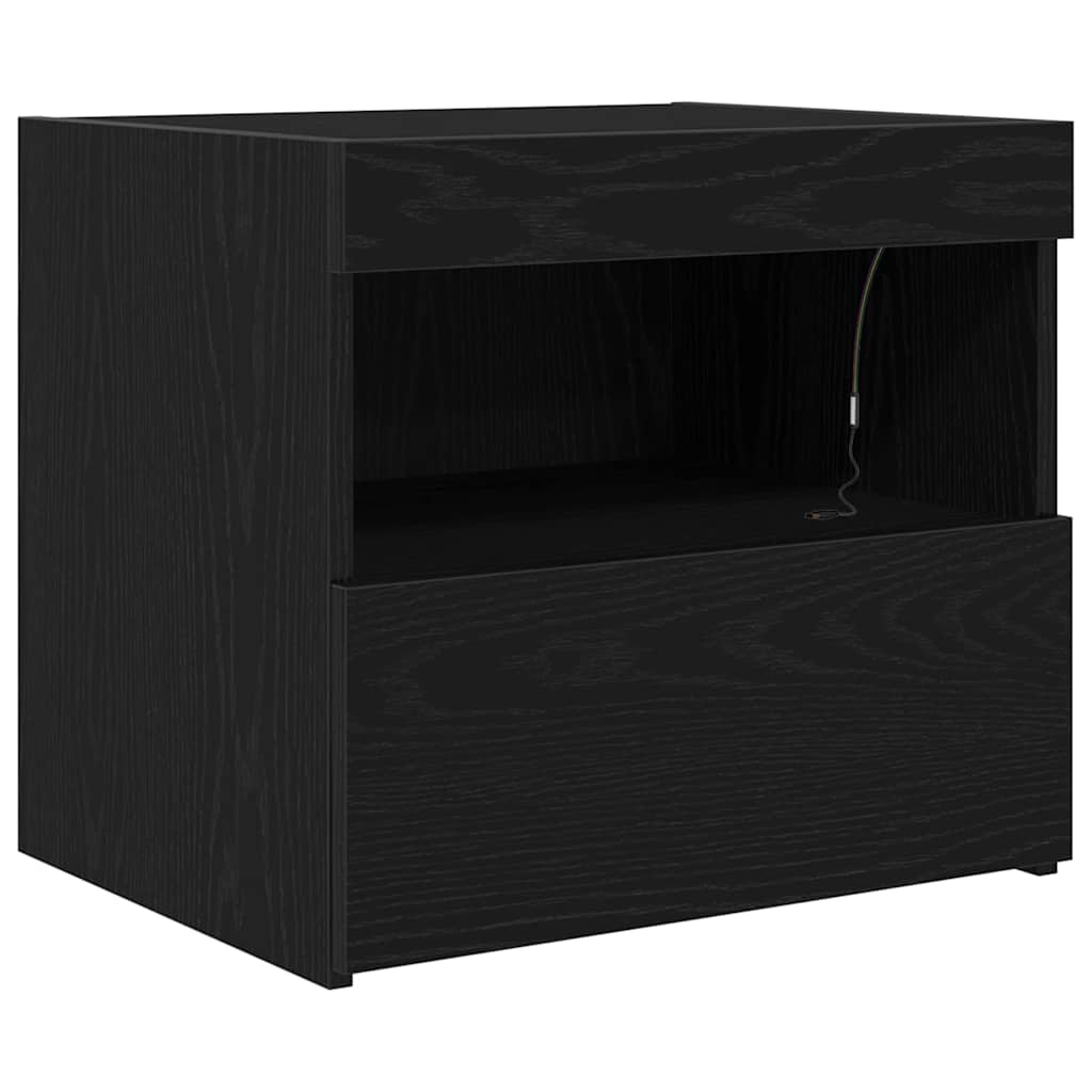 Natskab 2 stk. Sort eg 50 x 40 x 45 cm Konstrueret træ