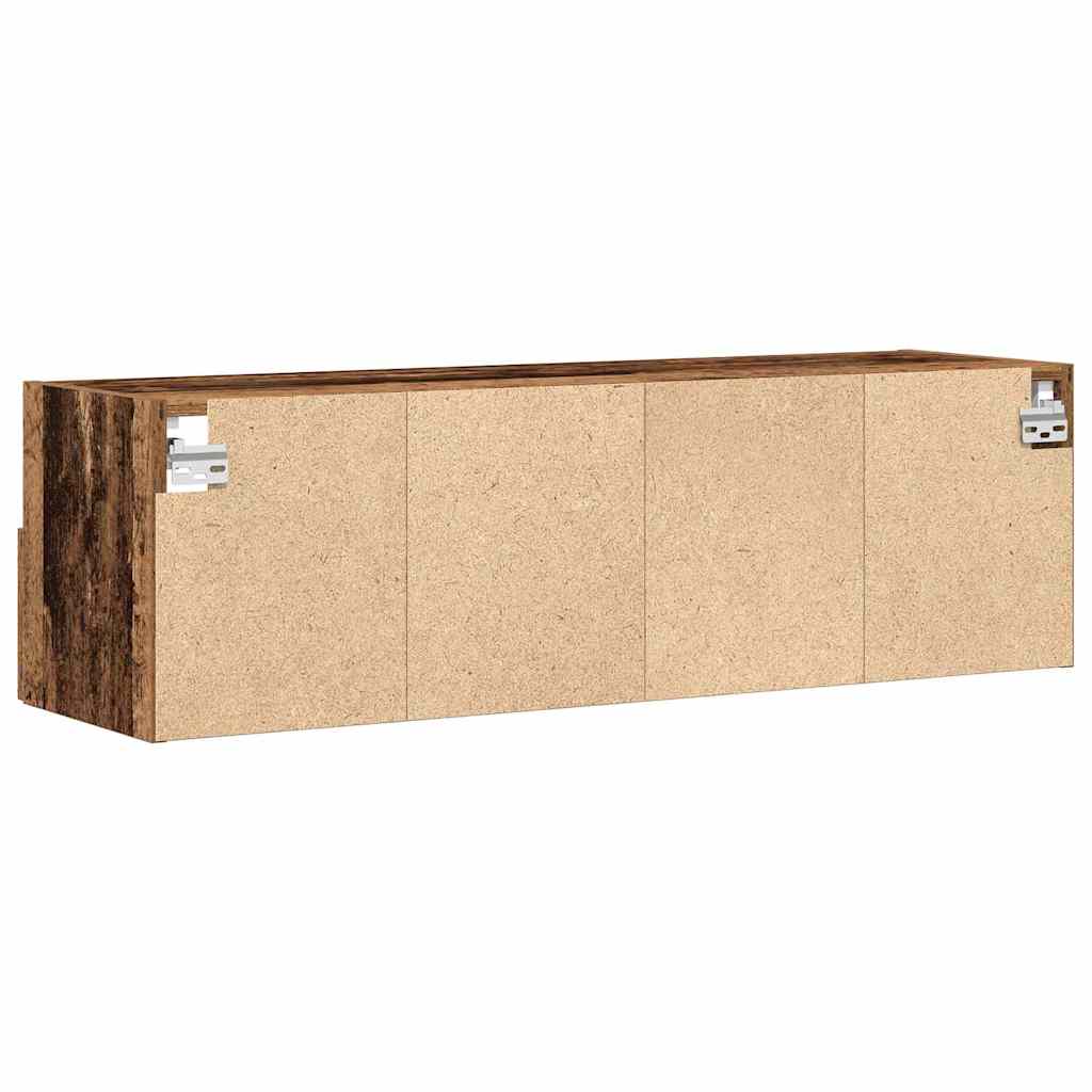 TV vægskab 100 x 30 x 30 cm Gammelt træ Konstrueret træ