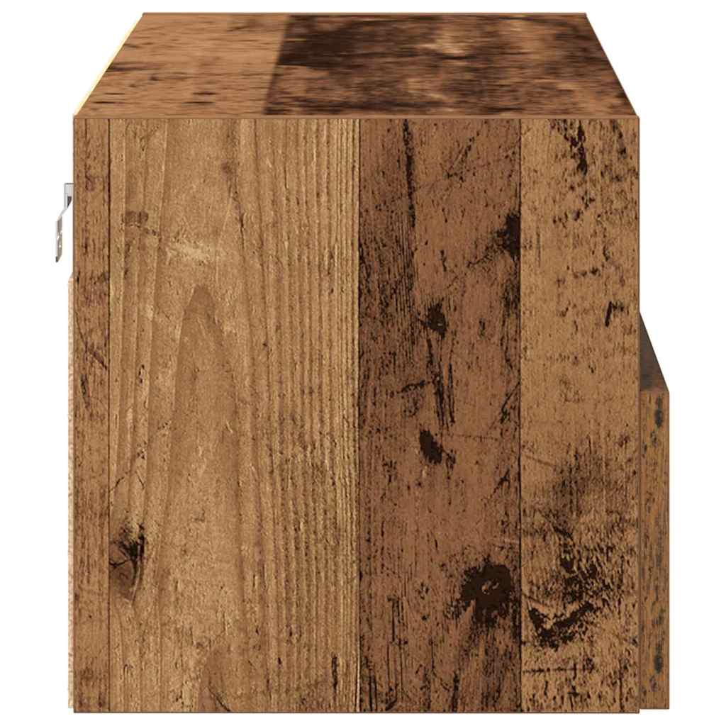 TV vægskab 100 x 30 x 30 cm Gammelt træ Konstrueret træ