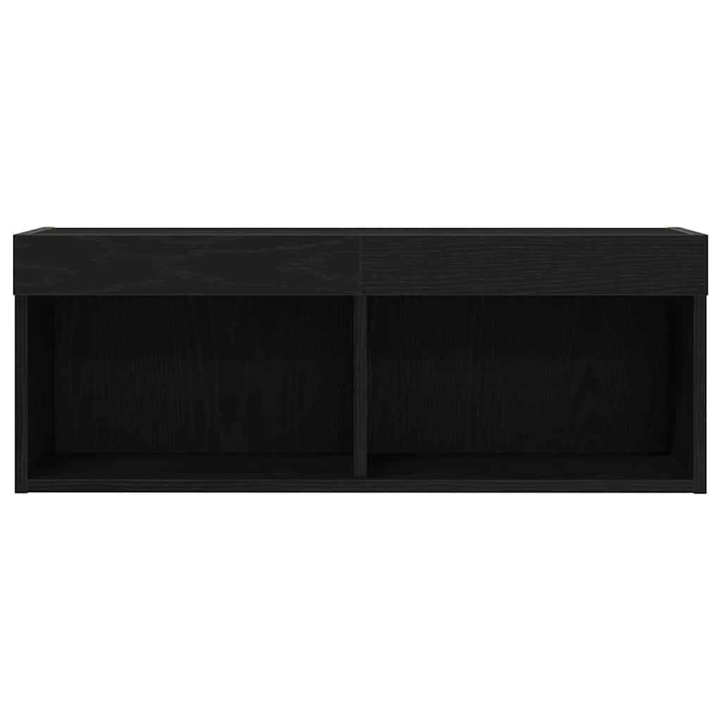 TV-møbelsæt 80 x 30 x 30 cm Sort eg Konstrueret træ