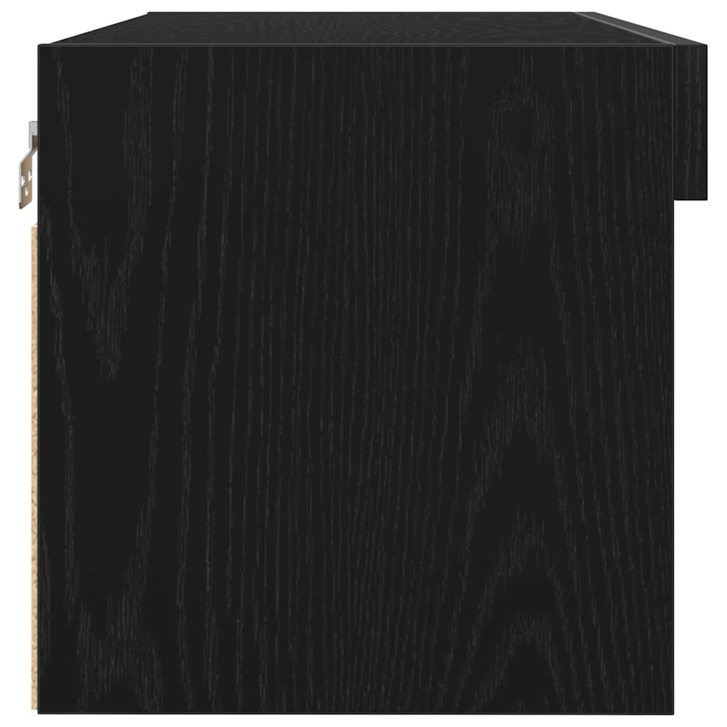 TV-møbelsæt 80 x 30 x 30 cm Sort eg Konstrueret træ