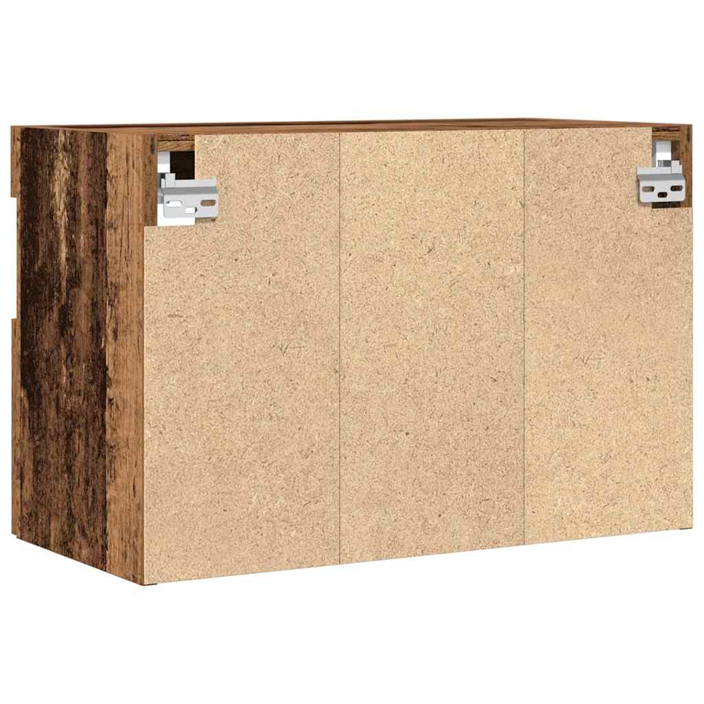 TV vægskab 60 x 30 x 40 cm Gammelt træ Konstrueret træ