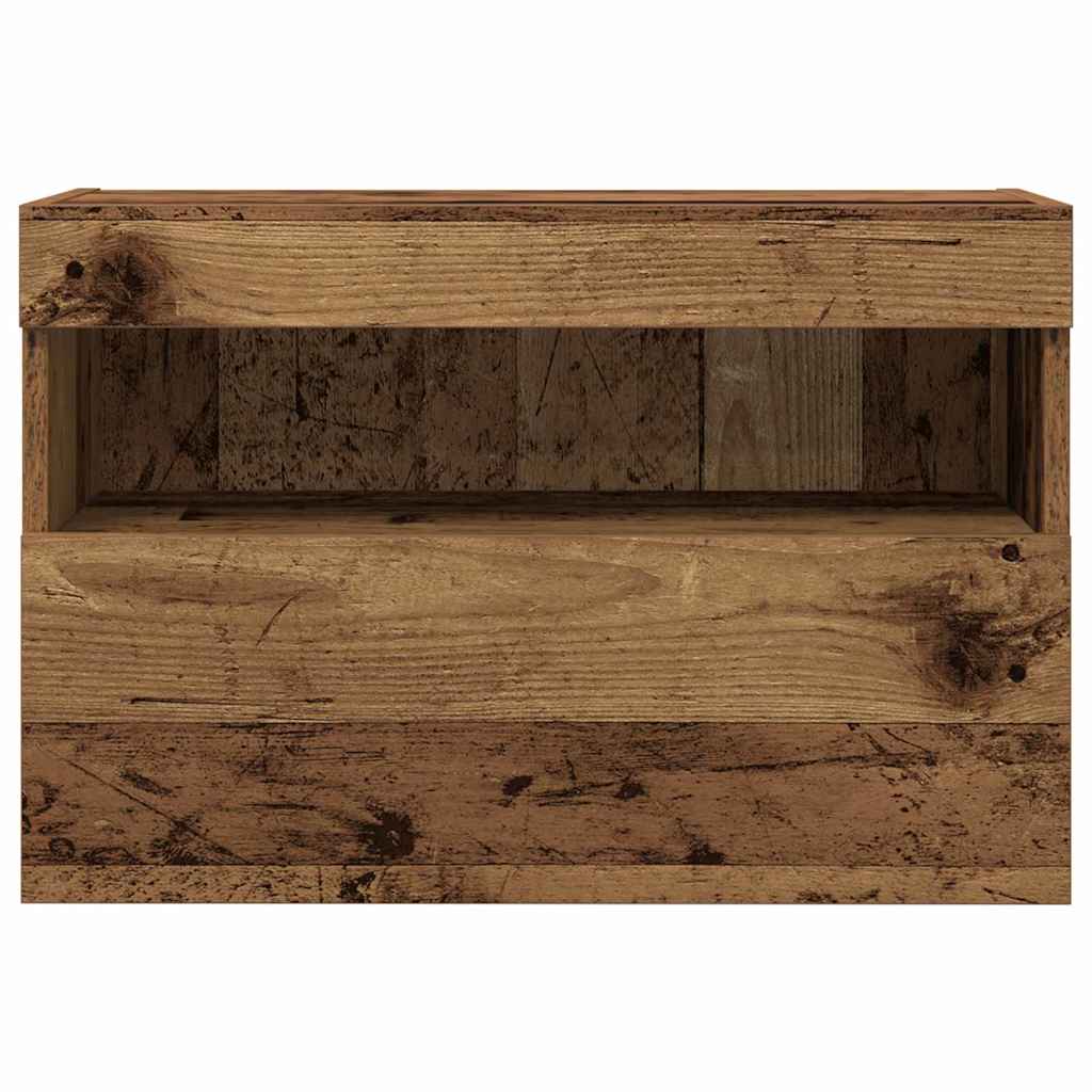 TV vægskab 60 x 30 x 40 cm Gammelt træ Konstrueret træ