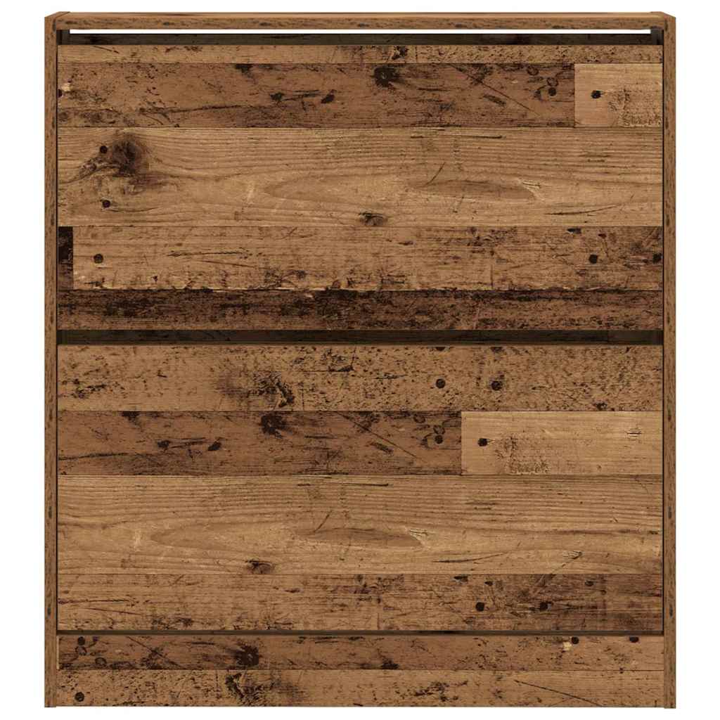 Sko skab 80 x 21 x 87,5 cm Konstrueret træ Gammelt træ