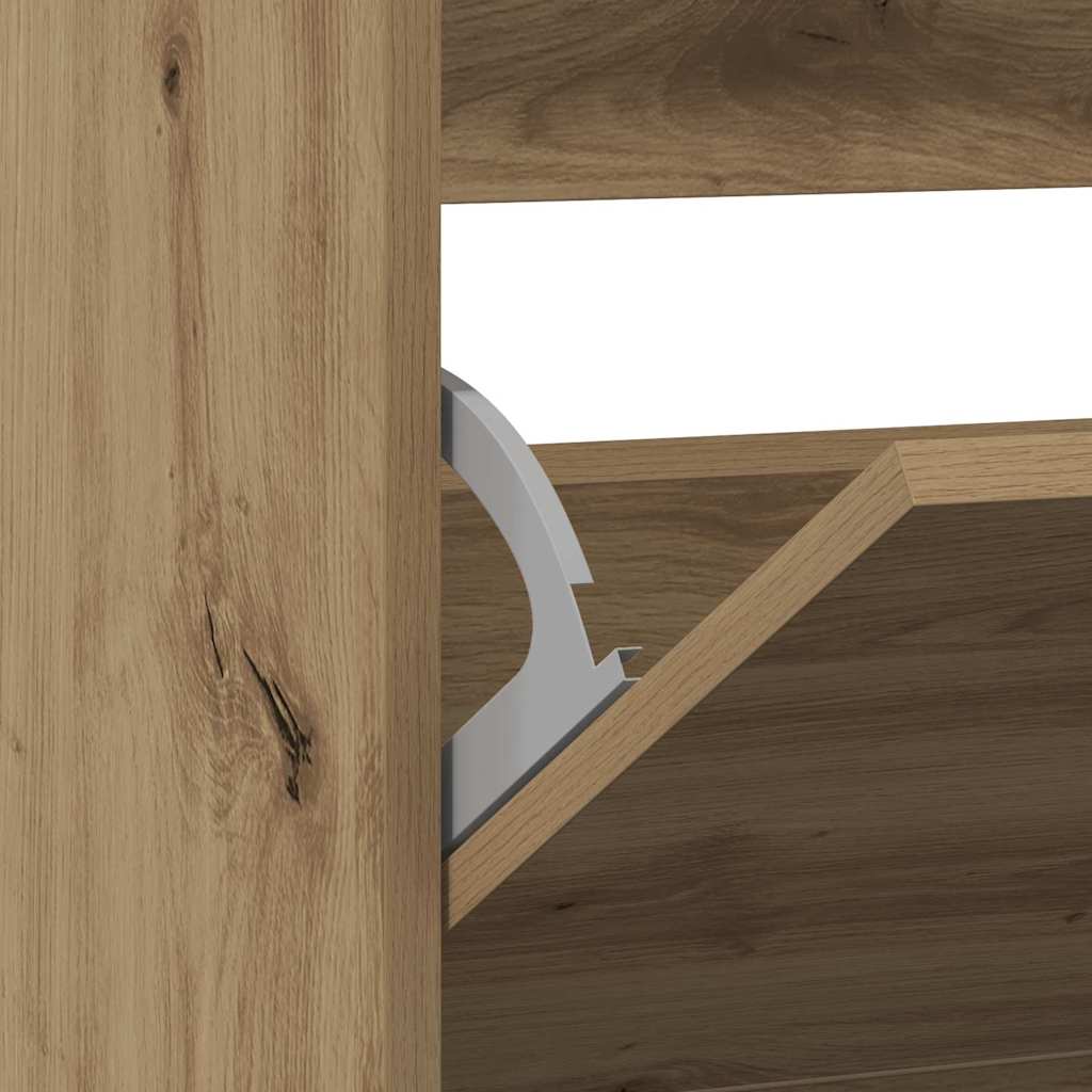 Sko skab 80 x 21 x 87,5 cm Konstrueret træ Røget eg