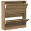 Sko skab 80 x 21 x 87,5 cm Konstrueret træ Røget eg