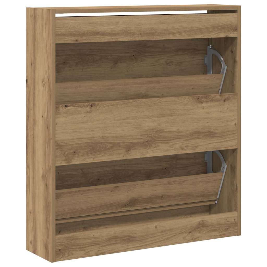 Sko skab 80 x 21 x 87,5 cm Konstrueret træ Røget eg