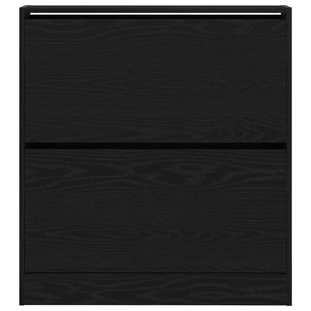 Sko skab 80 x 21 x 87,5 cm Konstrueret træ Sort eg
