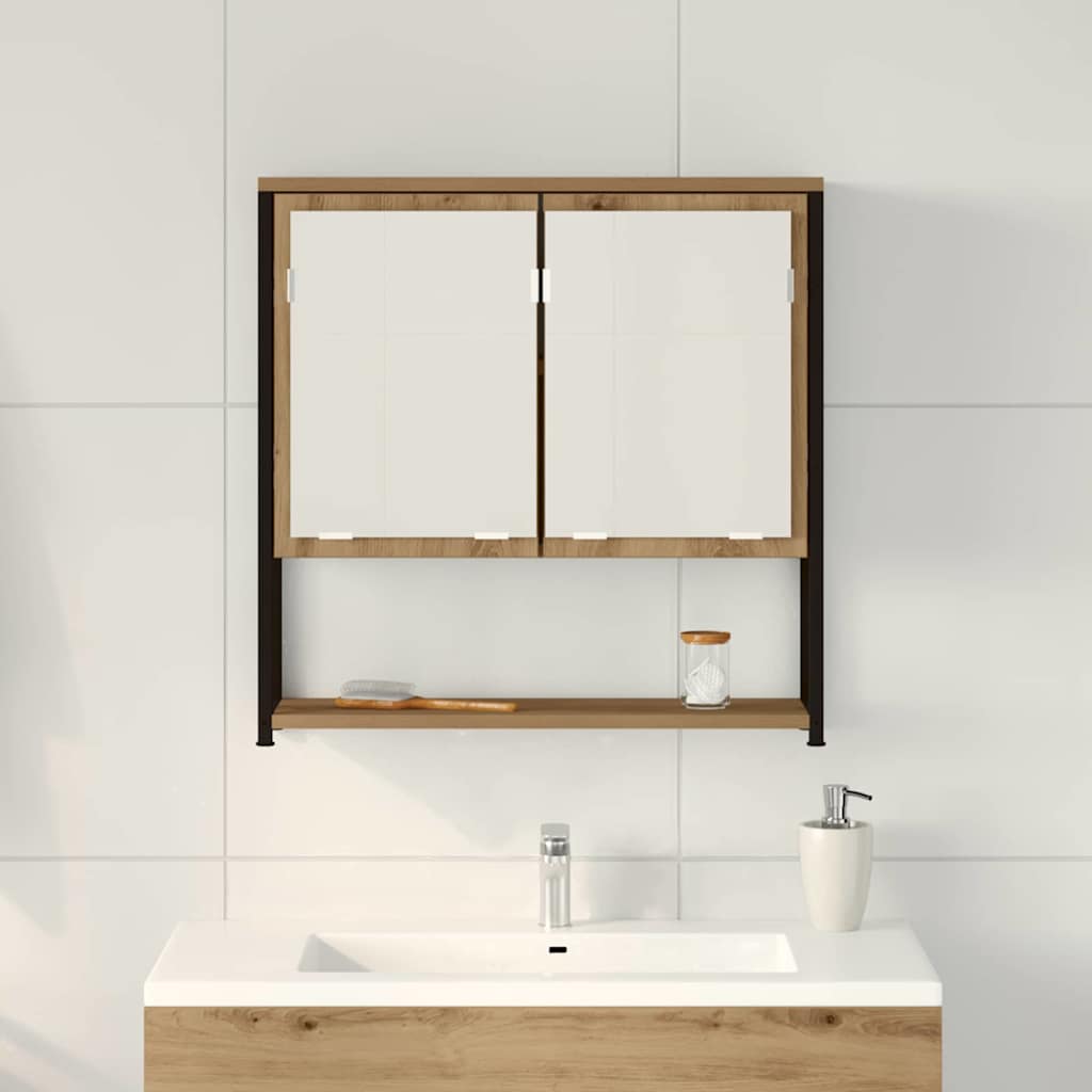 Spejlskab Artisan Egetræ 60 x 16 x 60 cm Konstrueret træ